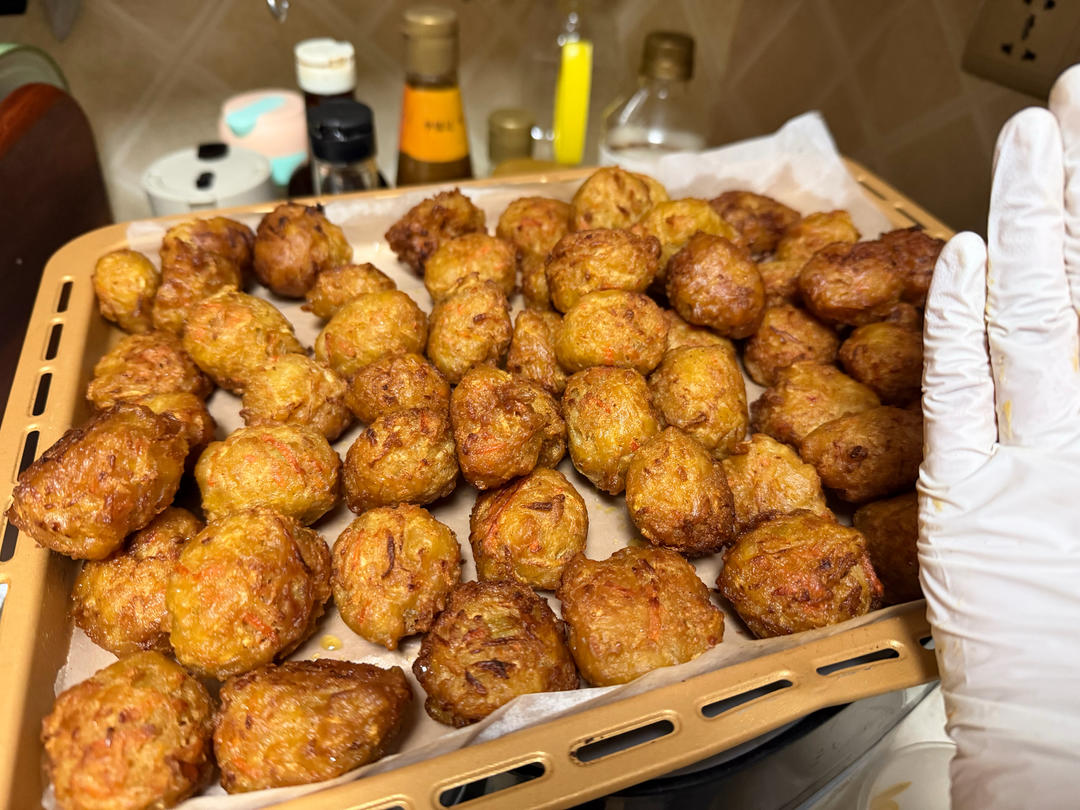 炸萝卜丸子&素丸子