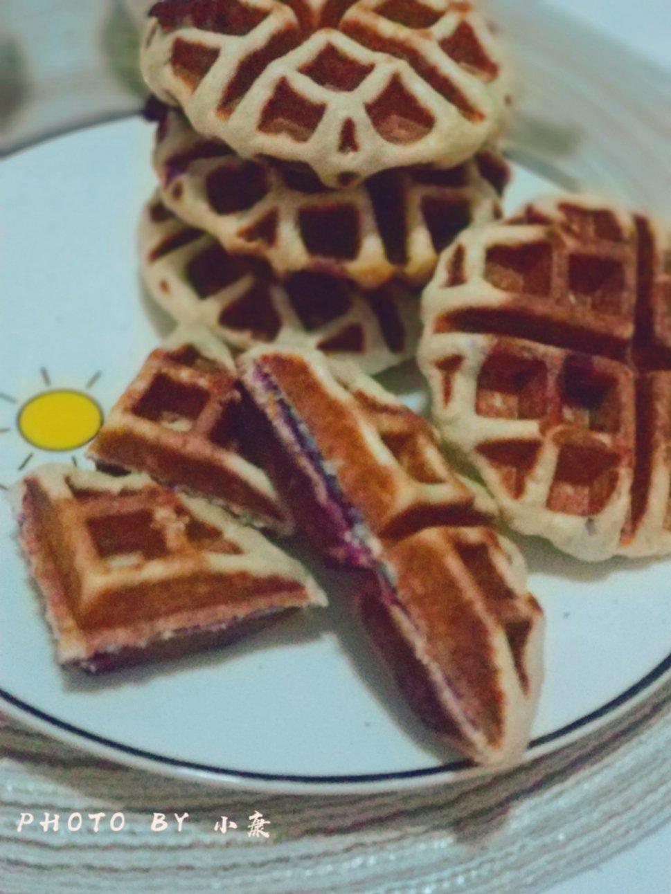 紫薯奶酪华夫饼