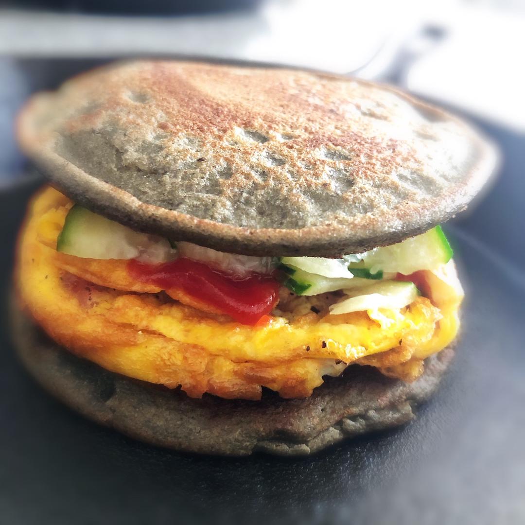 黑芝麻酱松饼🥞