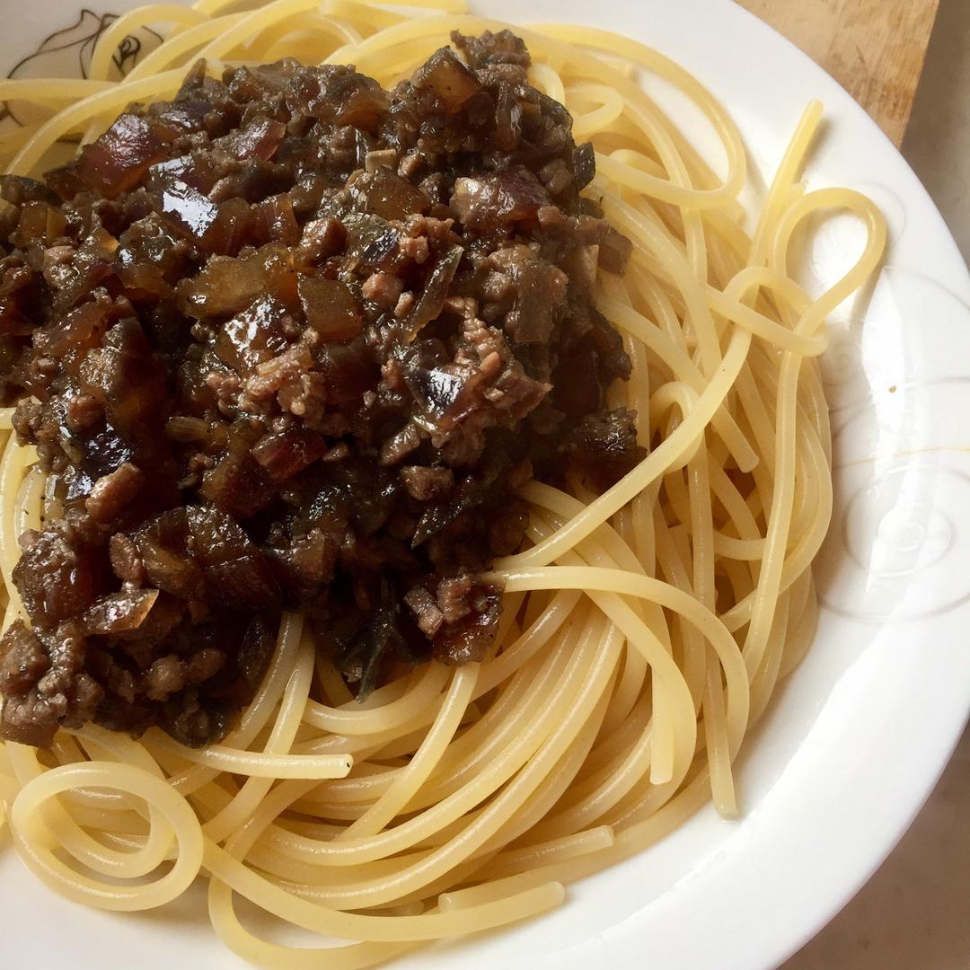 快手 黑椒肉酱意面🍝