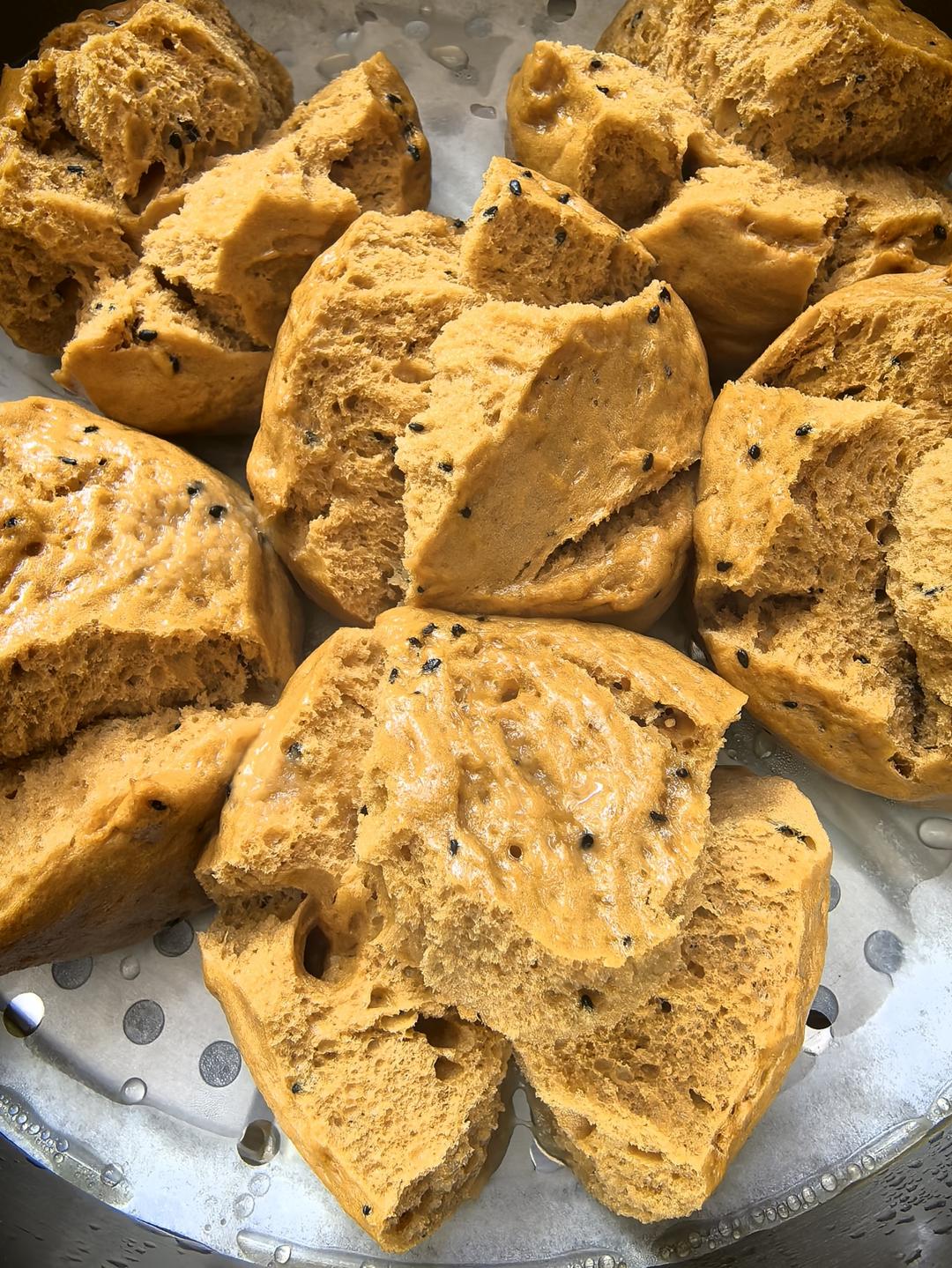 妥妥的红糖开花馒头