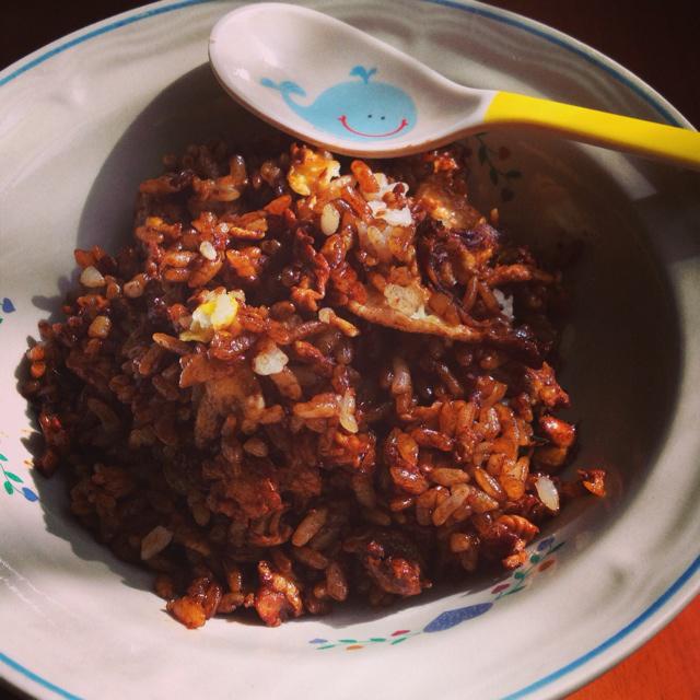 傻瓜版酱油炒饭