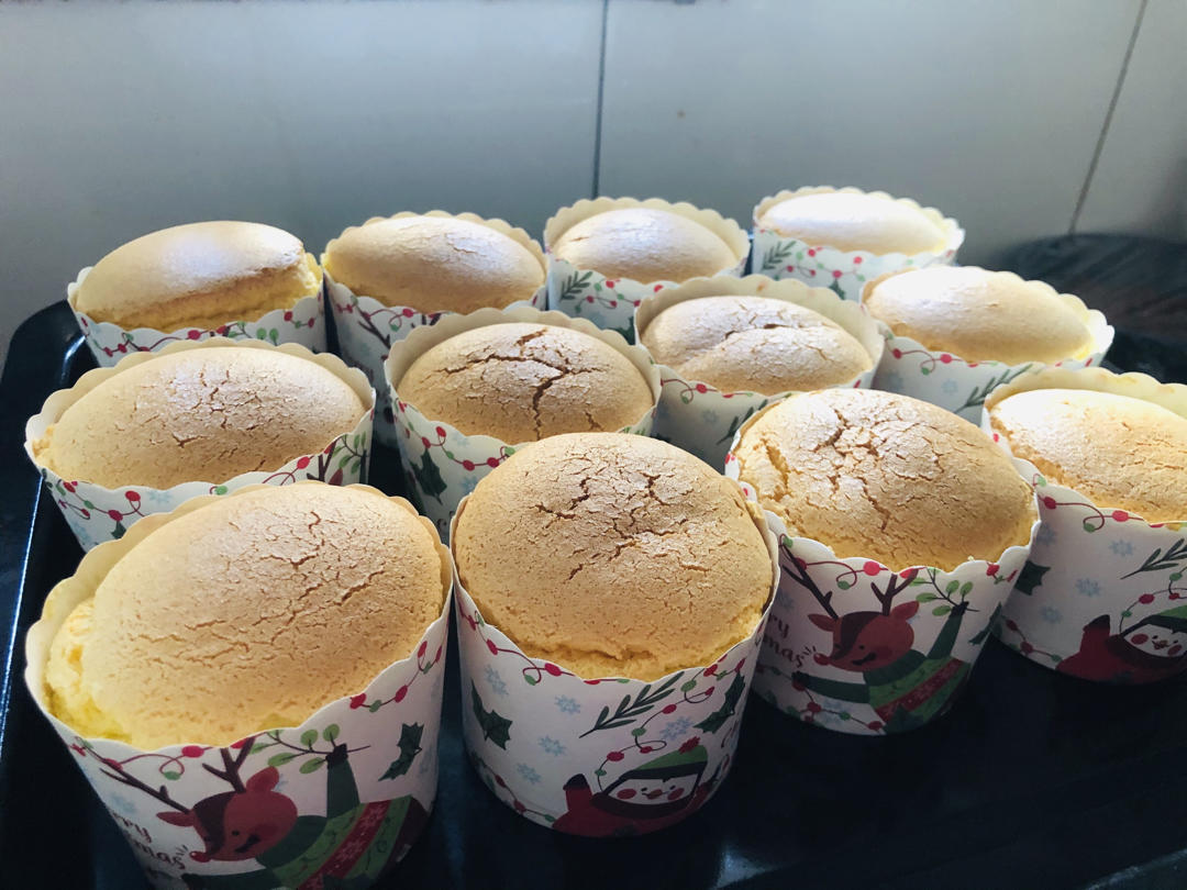 纸杯蛋糕 8寸戚风蛋糕的量