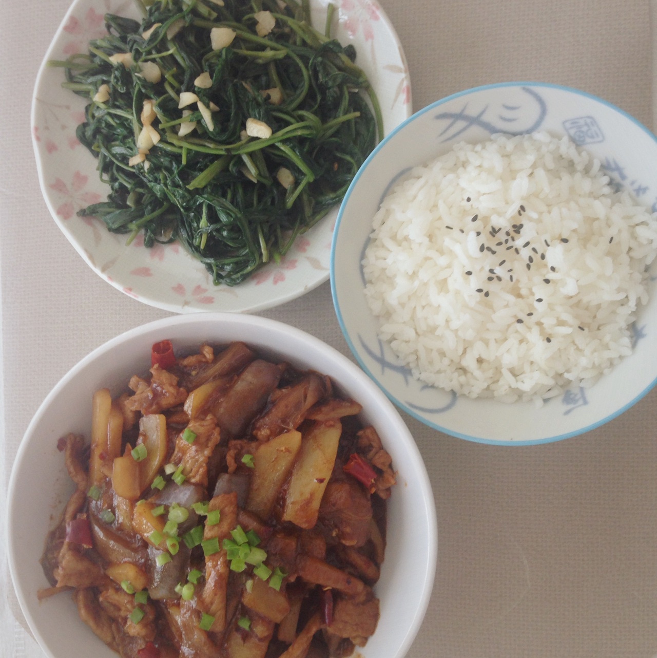 炝炒空心菜（不黑的秘密）