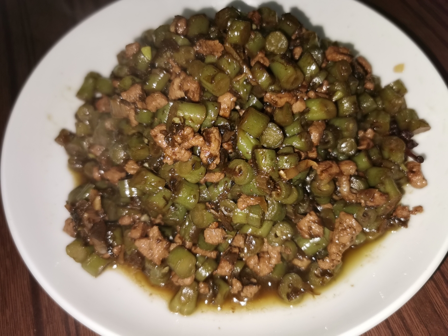 家常版榄菜肉碎四季豆的做法 步骤10