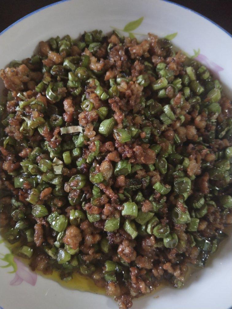 肉沫豆角下饭菜