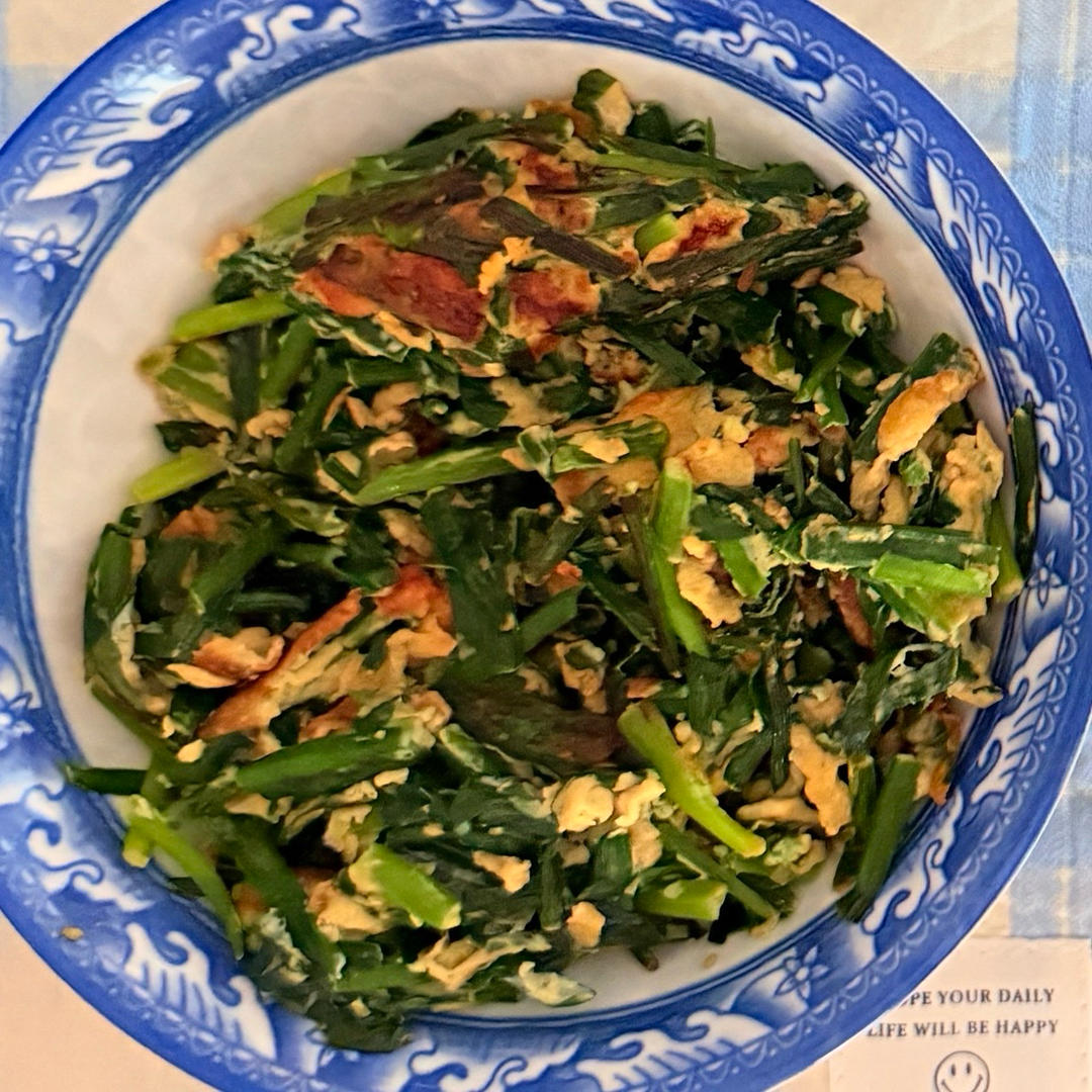炒韭菜鸡蛋