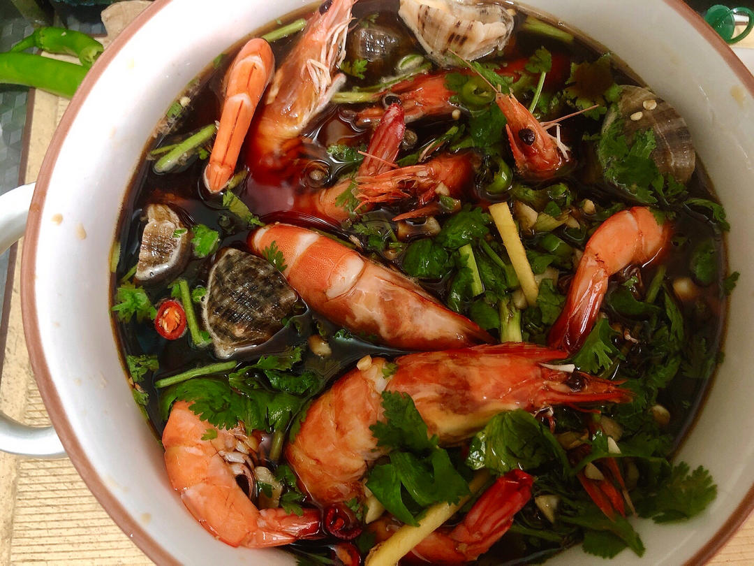 捞汁海鲜的做法