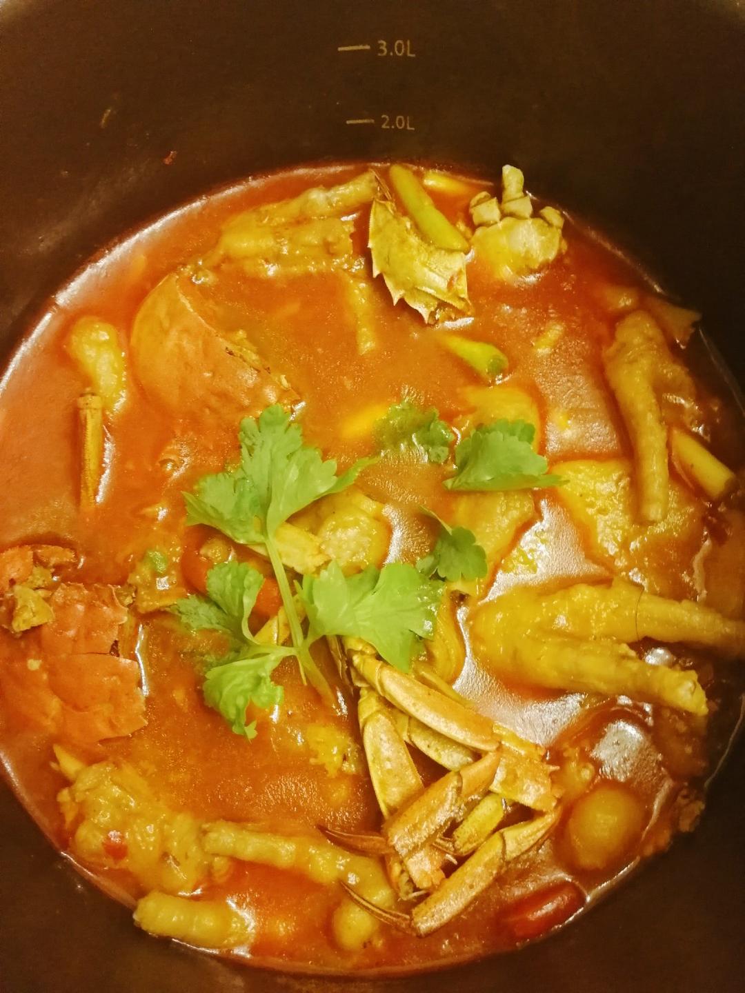 鸡爪土豆年糕煲