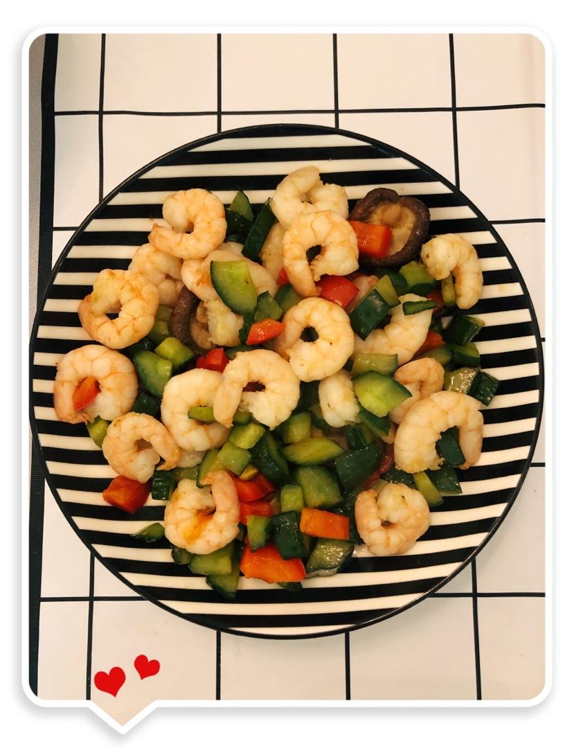三色炒虾仁