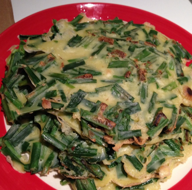鸡蛋韭菜饼