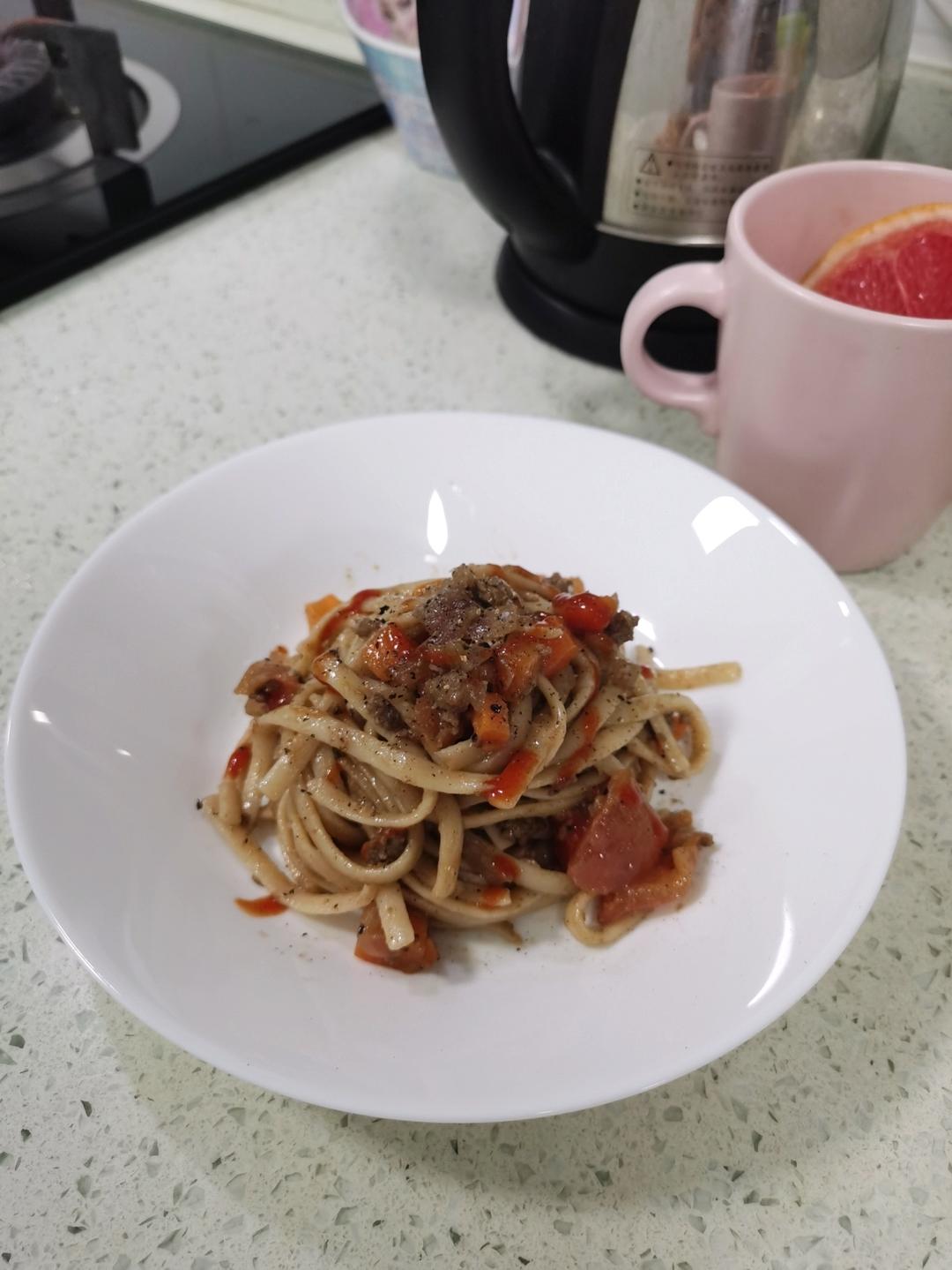 比餐厅好吃的黑椒牛柳意面🍝零失败简单教程