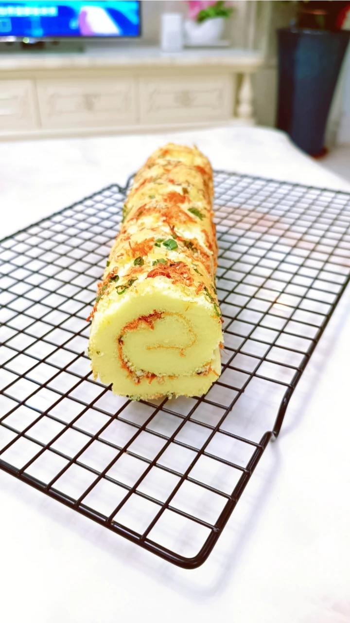 香葱海苔肉松芝麻蛋糕卷