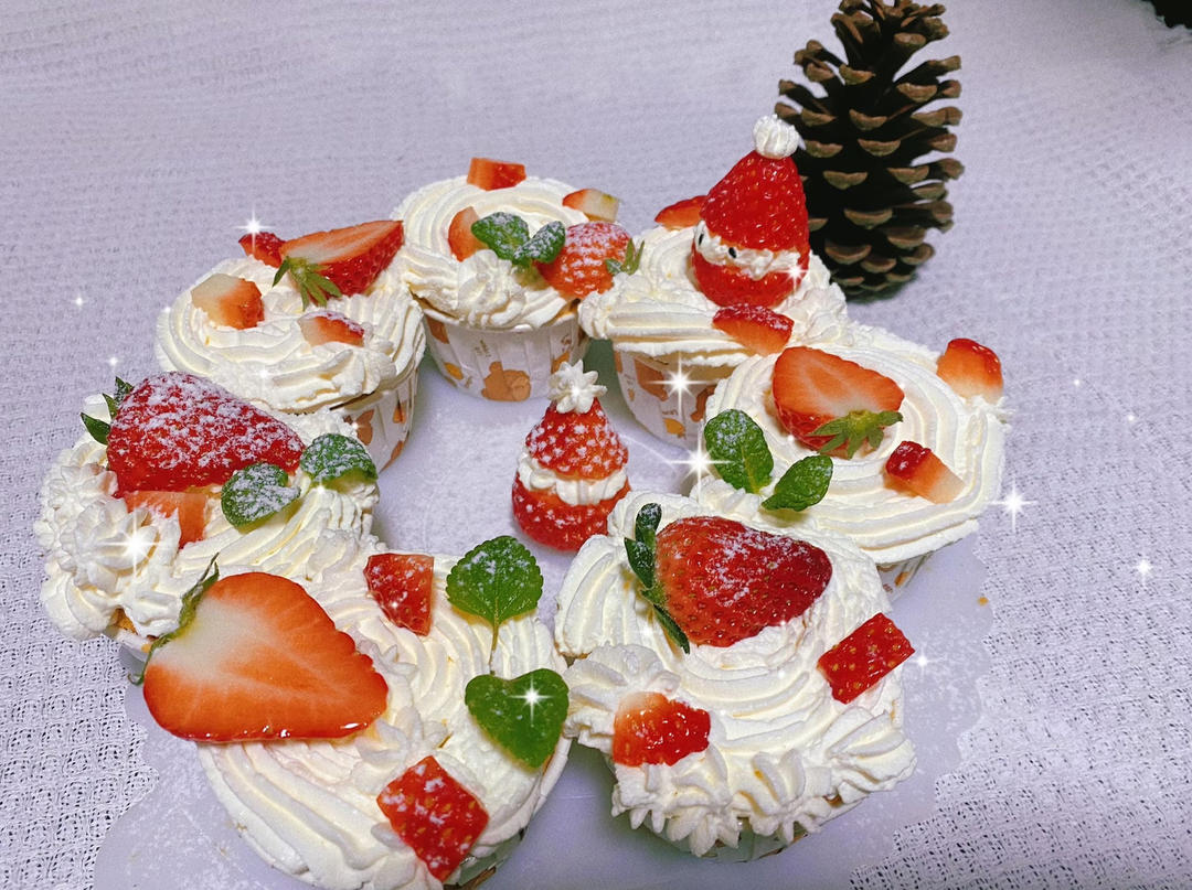 圣诞🎄花环蛋糕