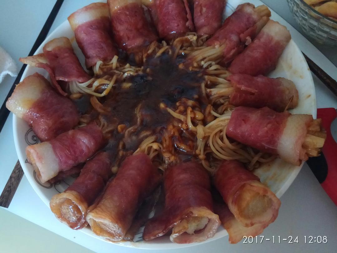 金针菇培根卷