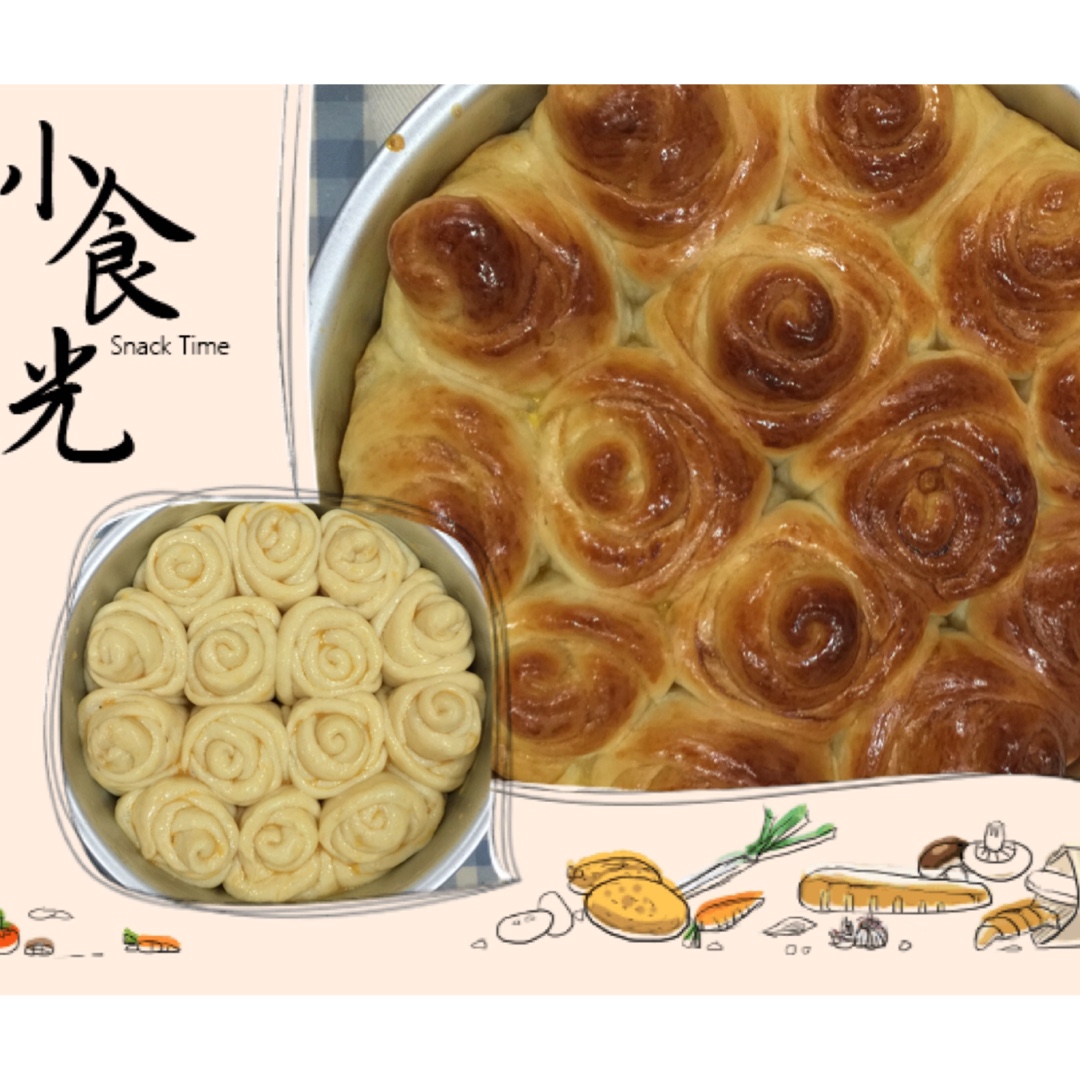 玫瑰花面包