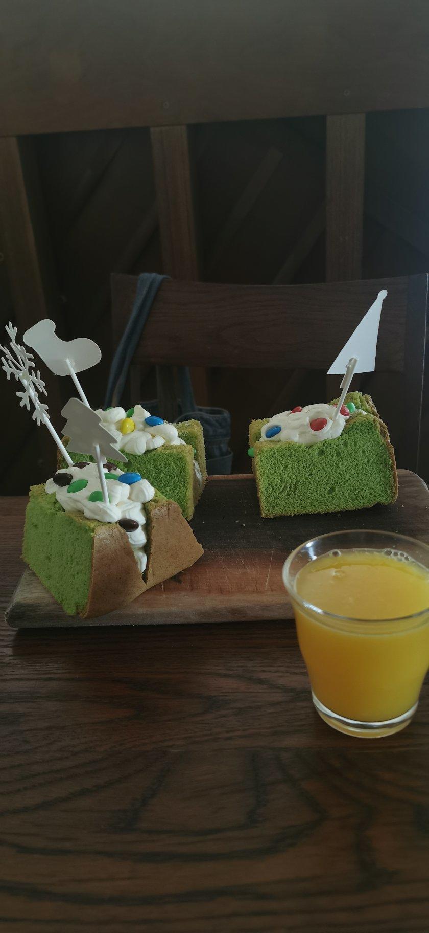 菠菜戚风蛋糕