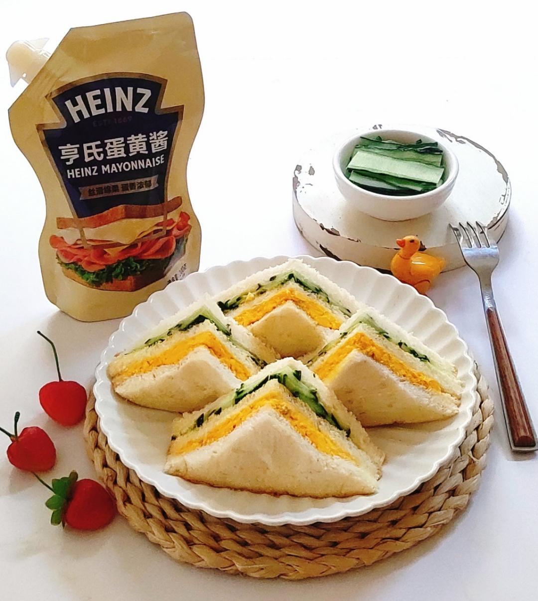 低卡黄瓜鸡蛋三明治｜健康清爽快手早餐