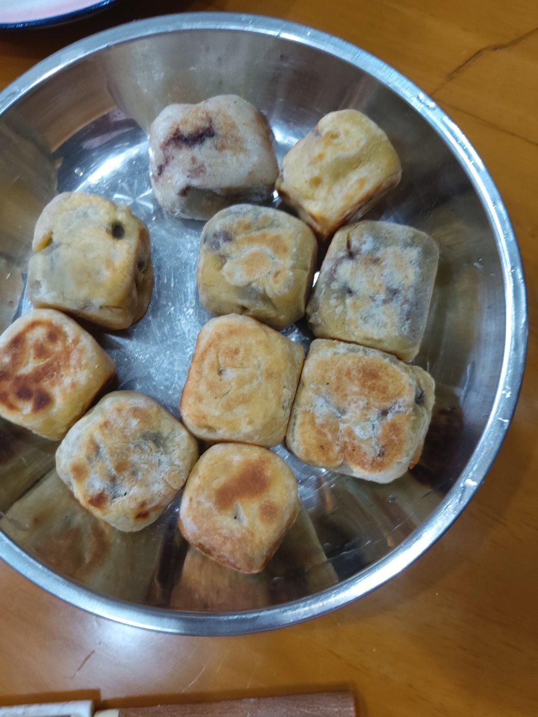 网红爆浆香芋紫薯仙豆糕，只需一口平底锅