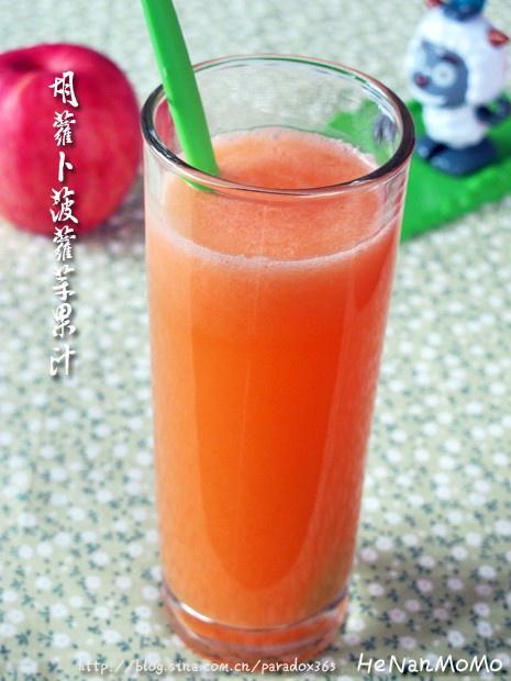 神清气爽：胡萝卜菠萝苹果汁的做法