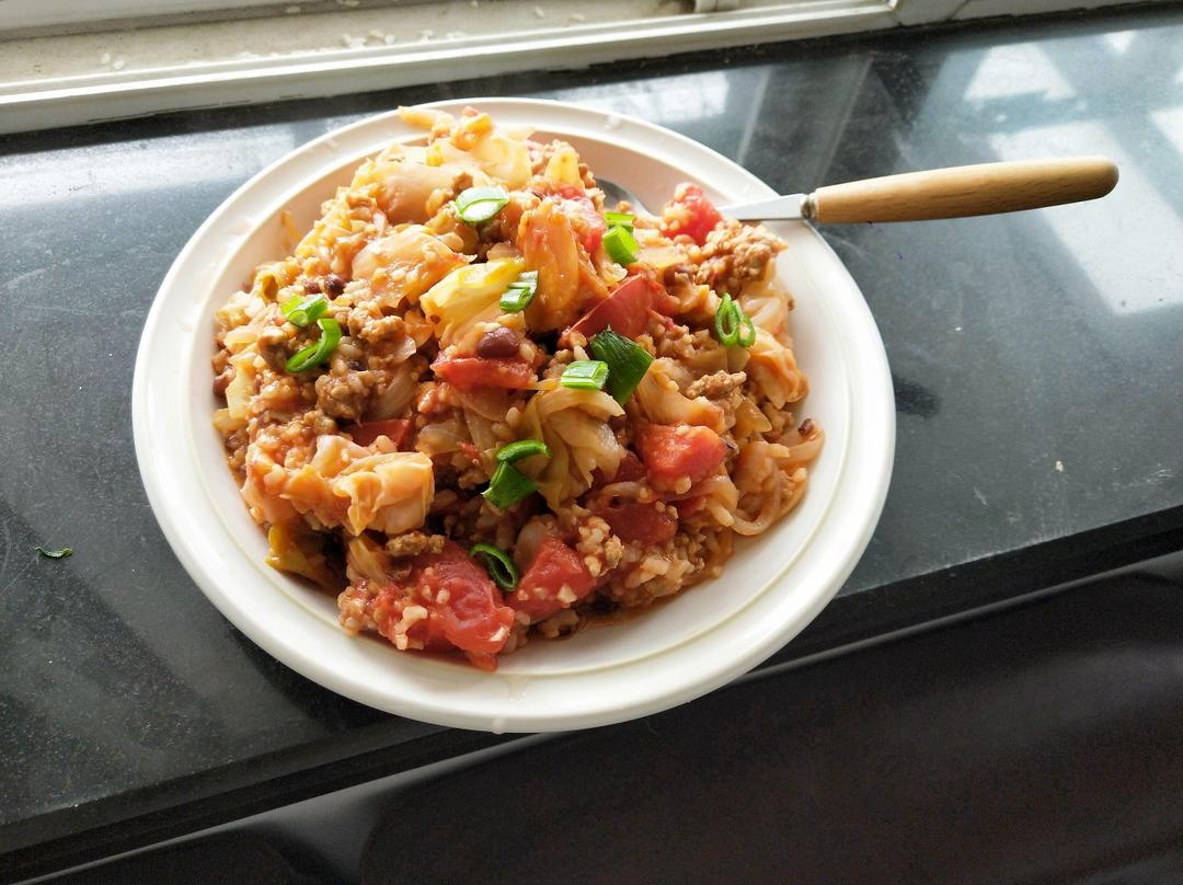 【健康三餐】番茄圆白菜肉酱闷饭