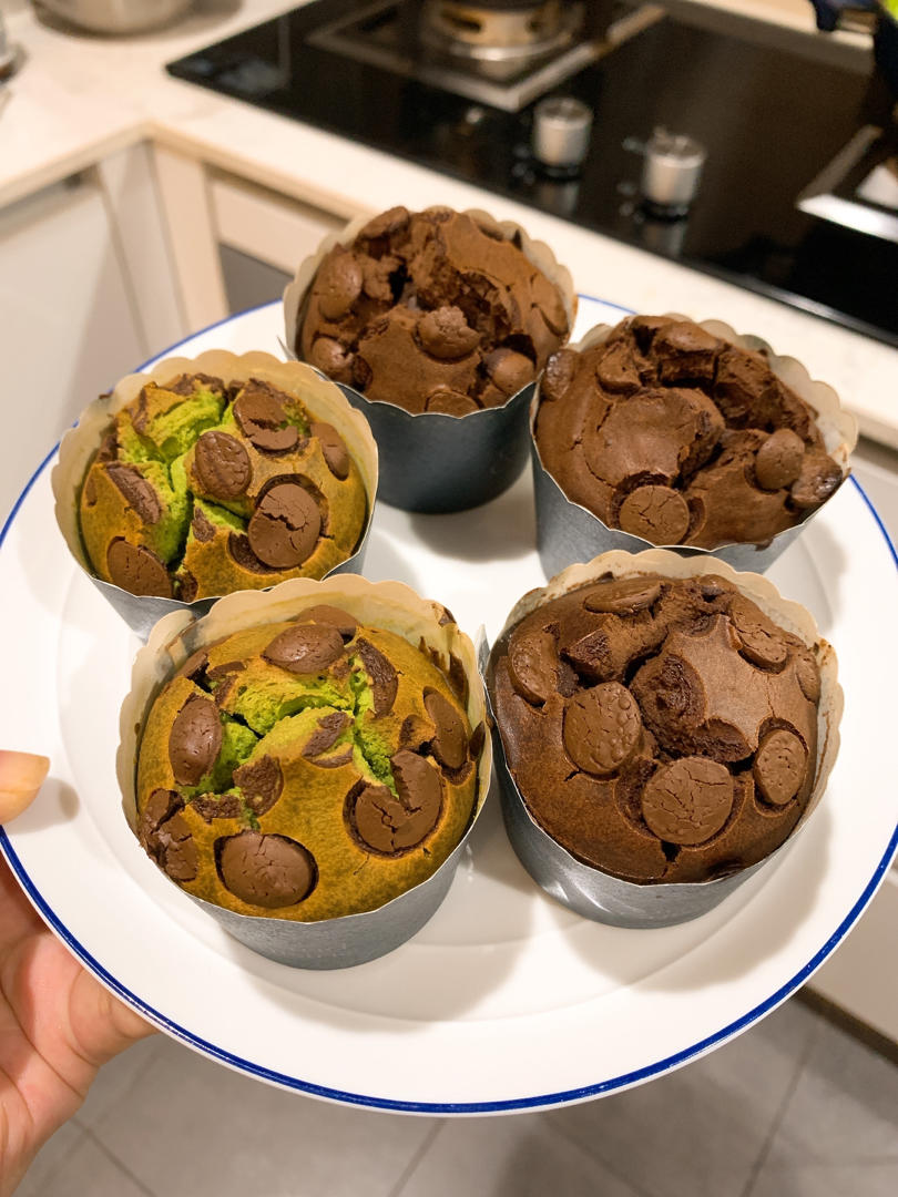 网红星巴克甜品，爆头抹茶麦芬小蛋糕