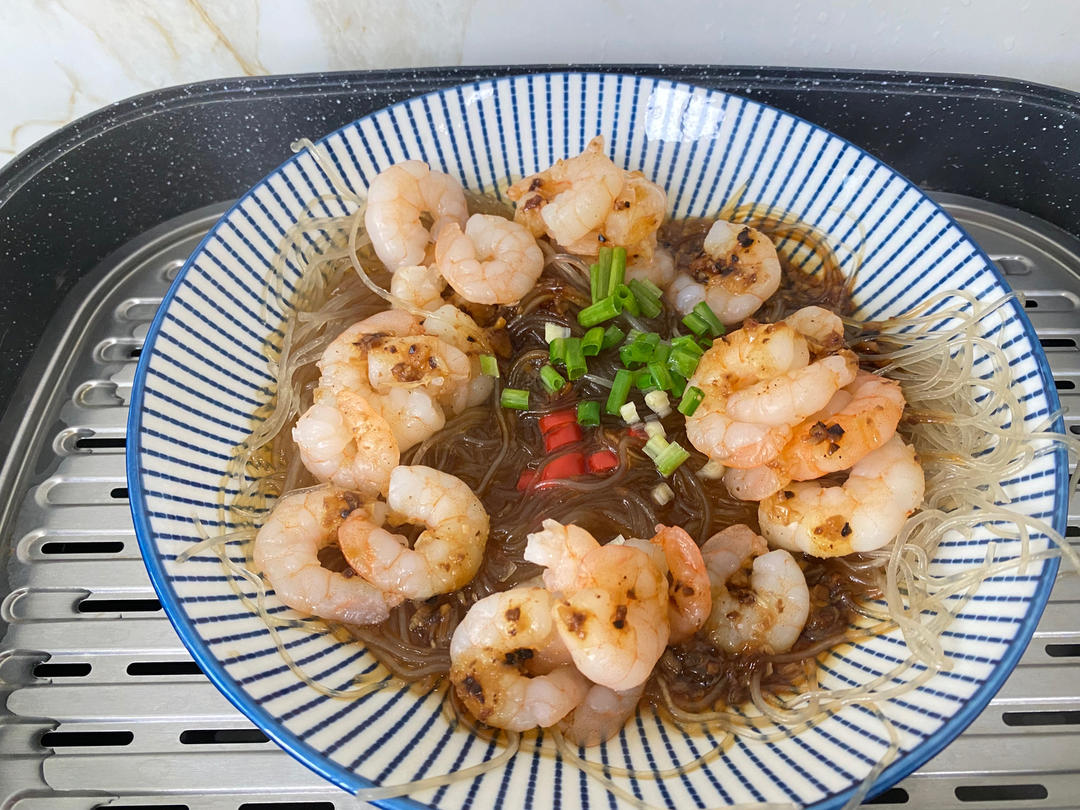 快手年夜饭【蒜蓉粉丝蒸虾仁】