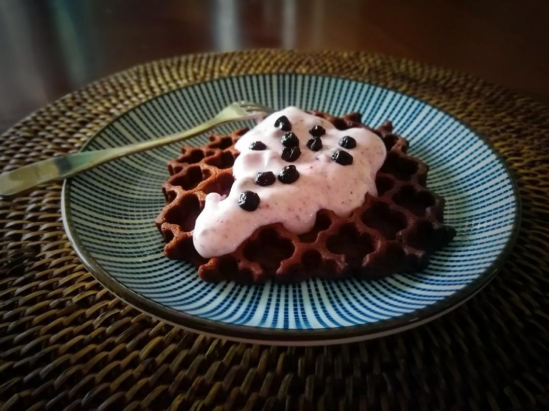 可可糯米华夫饼