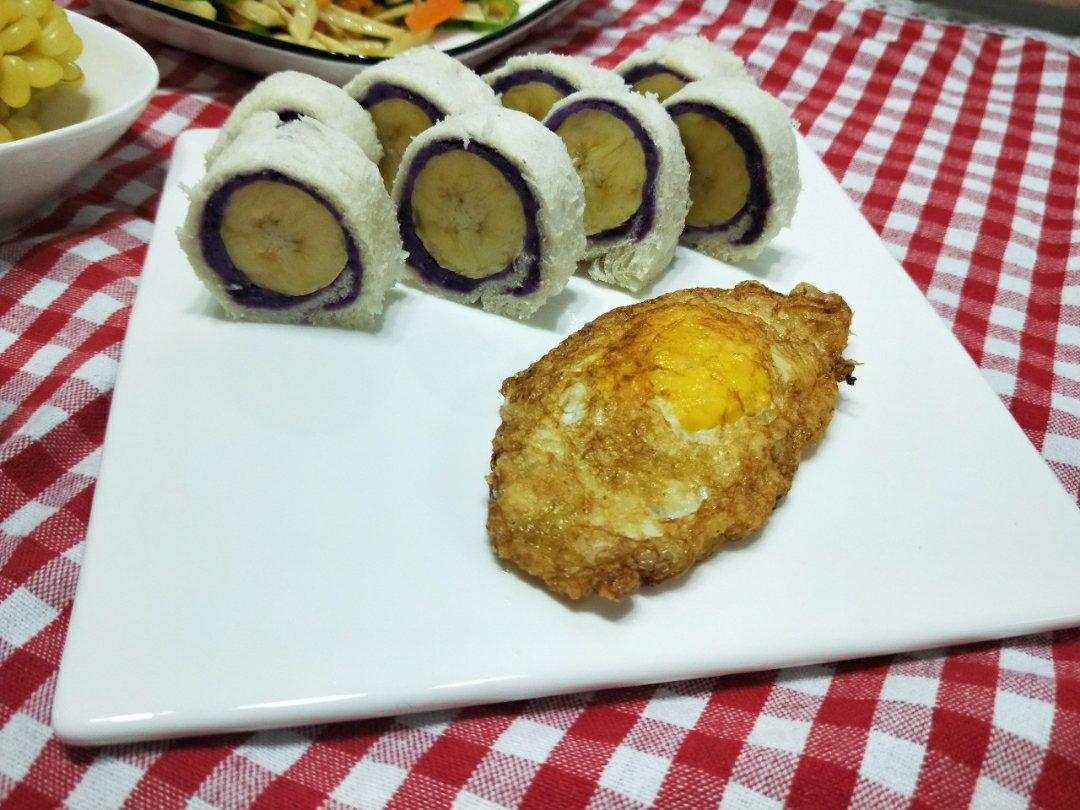 紫薯香蕉吐司卷