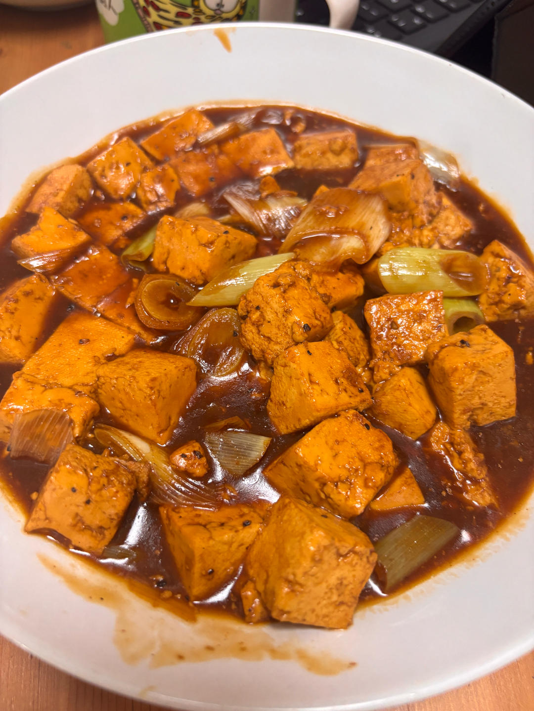 葱烧豆腐