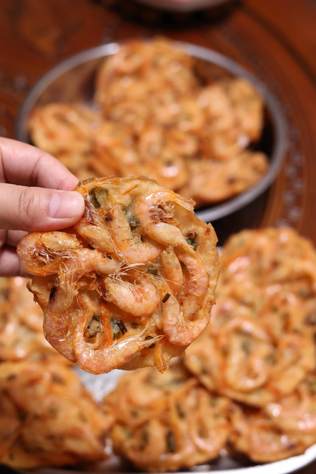 家有小灶做的炸虾饼