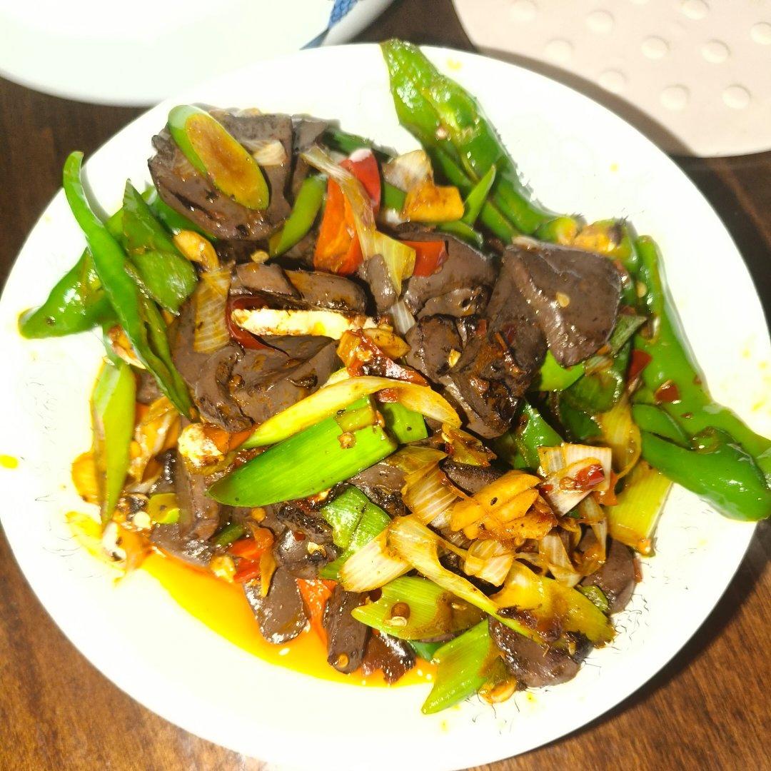 辣炒鸡血