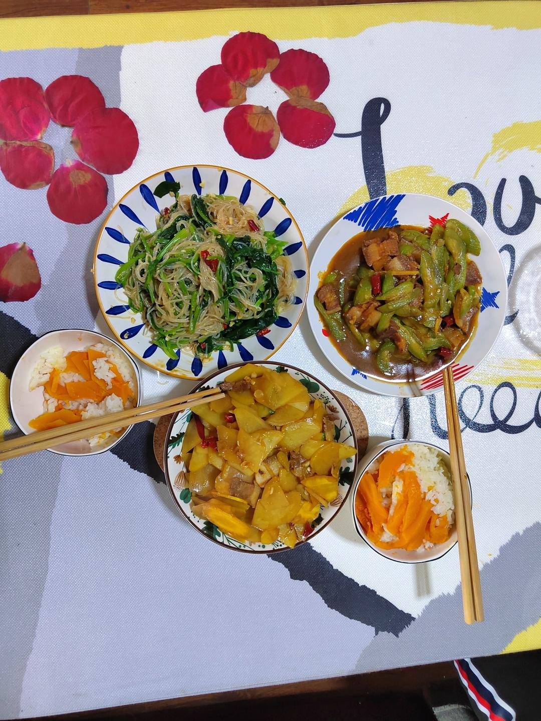 家常丝瓜炒肉