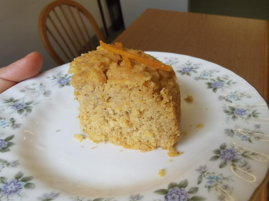 纯素无麸质无糖无油香橙玉米蛋糕polenta cake的做法