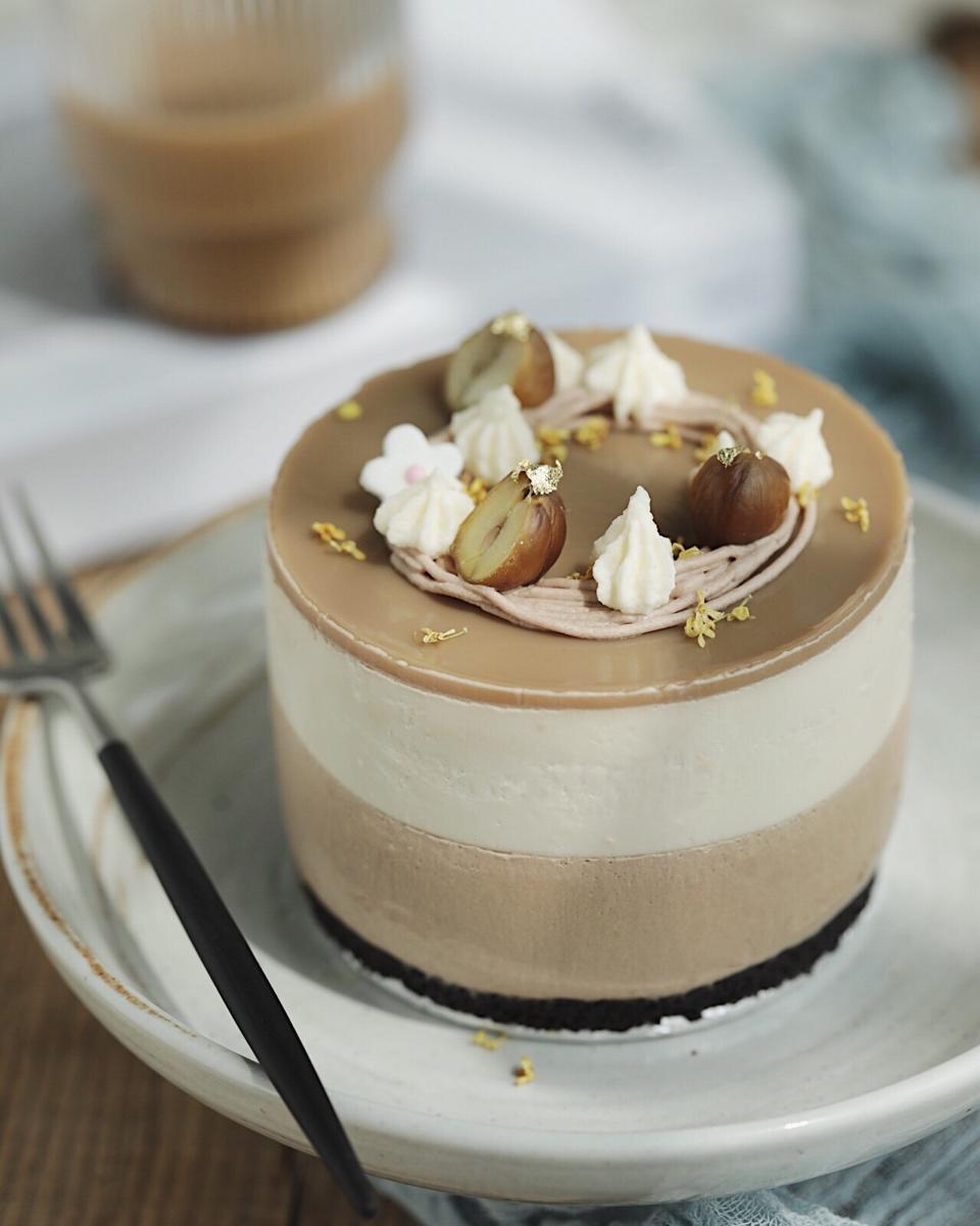 免烤箱❗️零失败❗️咖啡栗子慕斯蛋糕～（4寸）