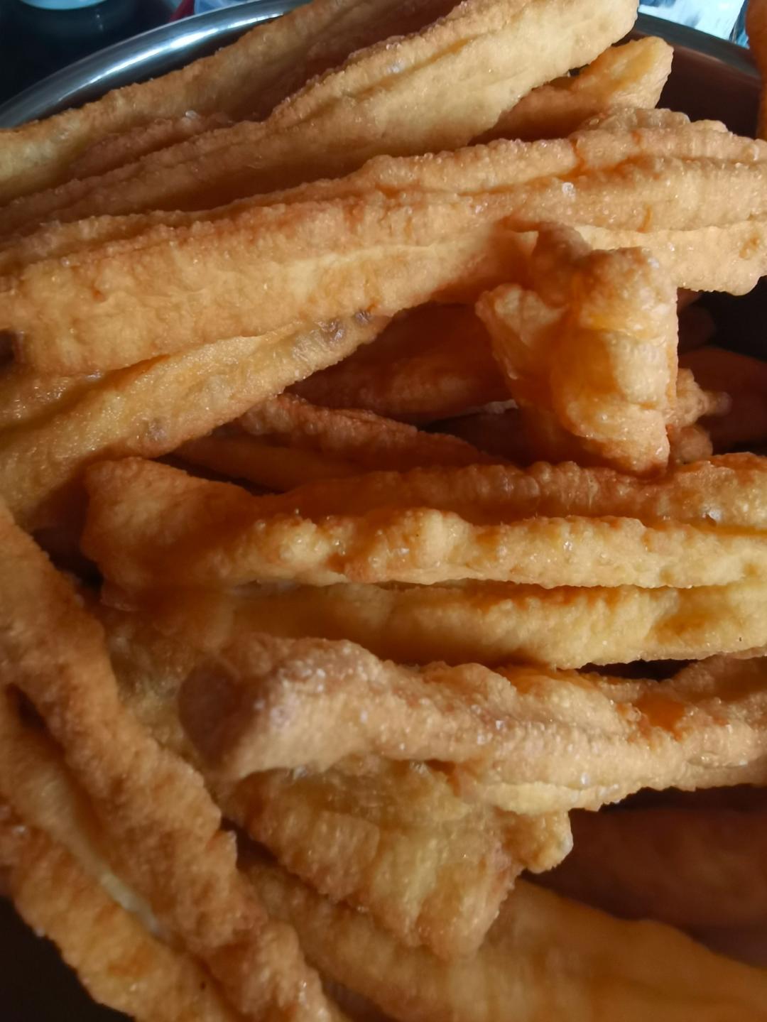 自制无泡打粉油条