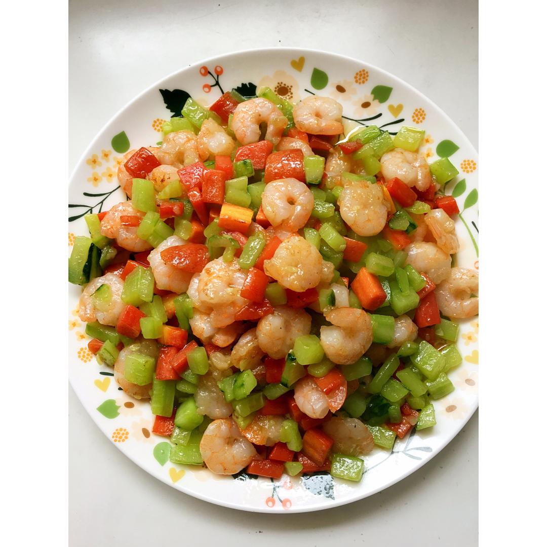 三色炒虾仁