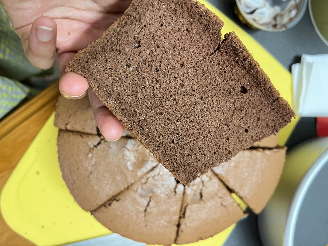 八寸可可粉巧克力戚风蛋糕