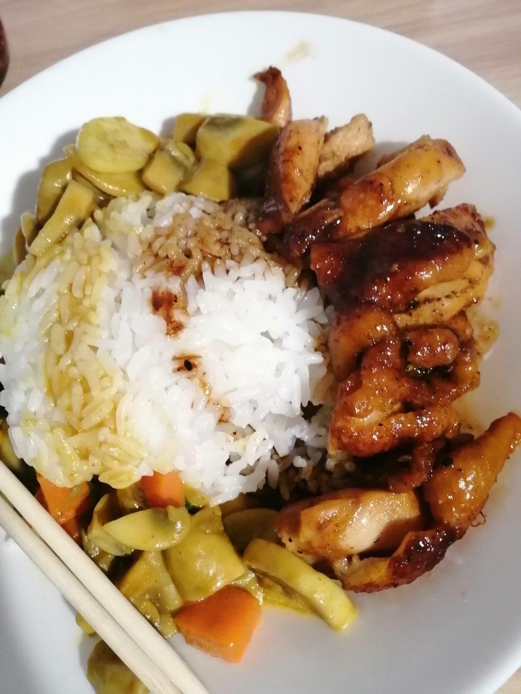 照烧蒜香版鸡腿饭的做法