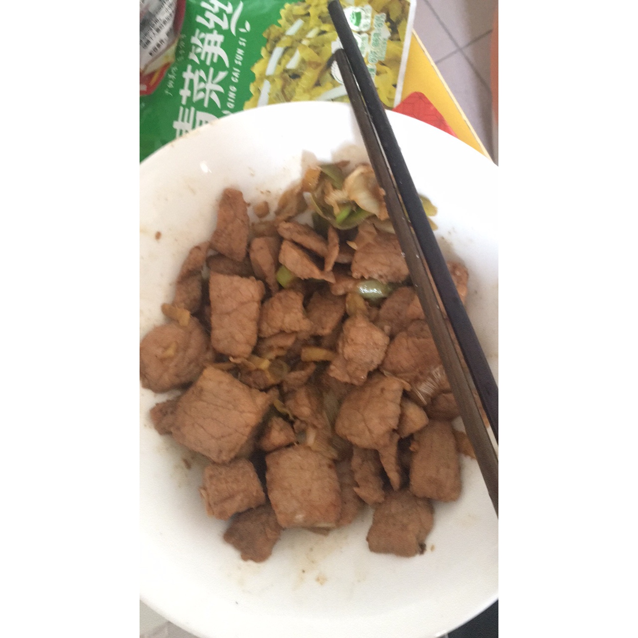 姜葱炒瘦肉