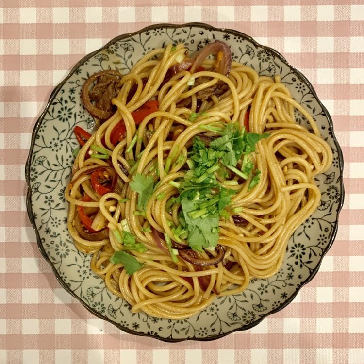 简单美味的黑椒牛柳意面
