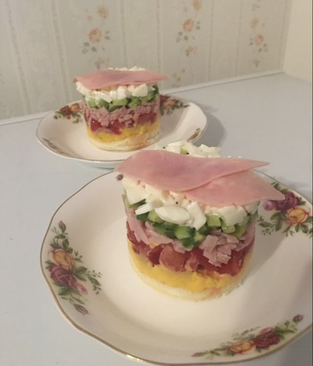 火腿蟹肉番茄蛋塔 Ham Crab Tomato Egg Tarte