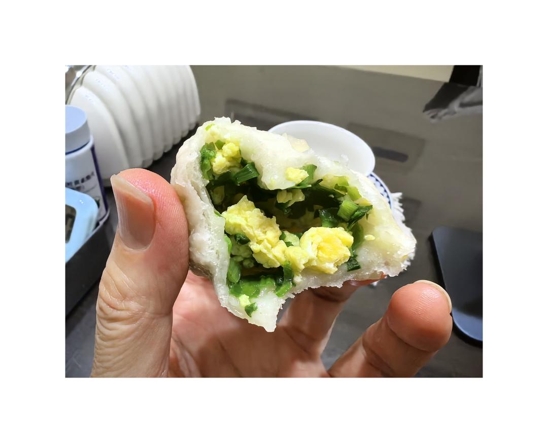 韭菜木耳鸡蛋包子