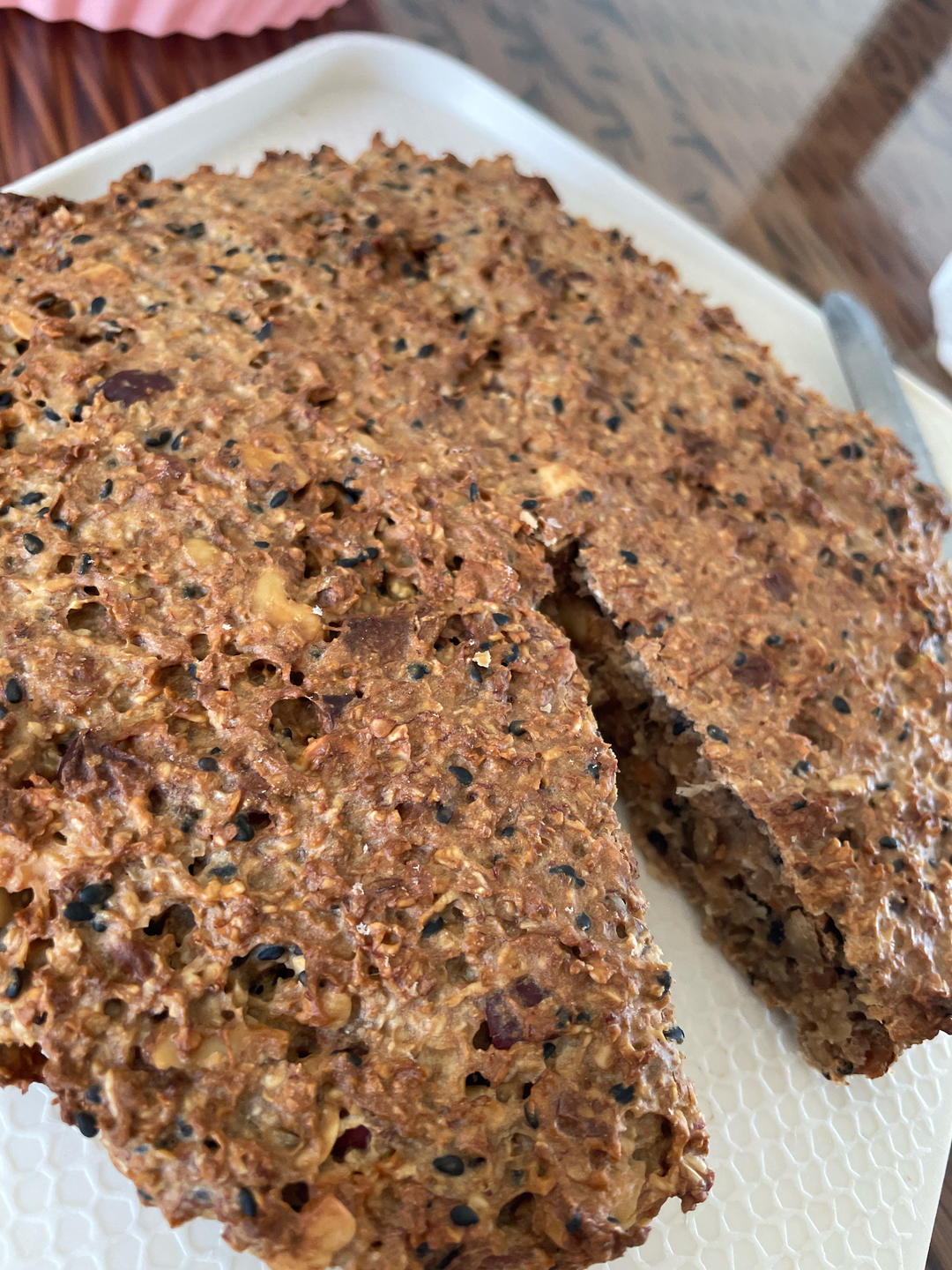 不长胖   又抗饿                        e 红枣核桃燕麦蛋糕