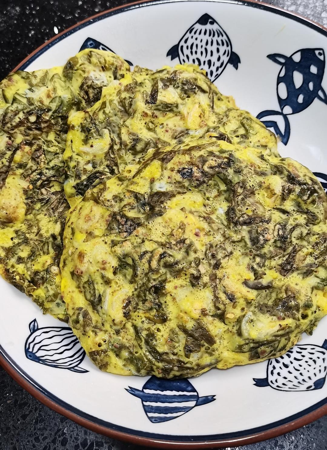 溪溪自制紫菜鸡蛋虾皮饼