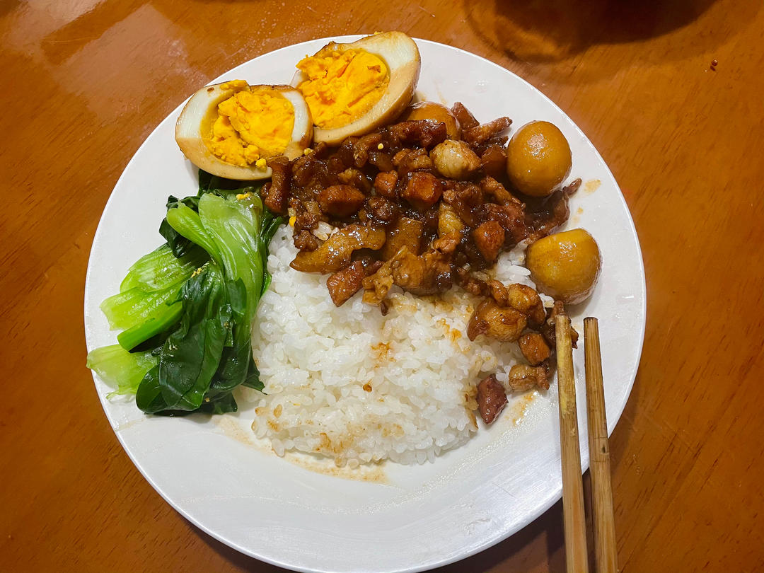 洋葱酥卤肉饭