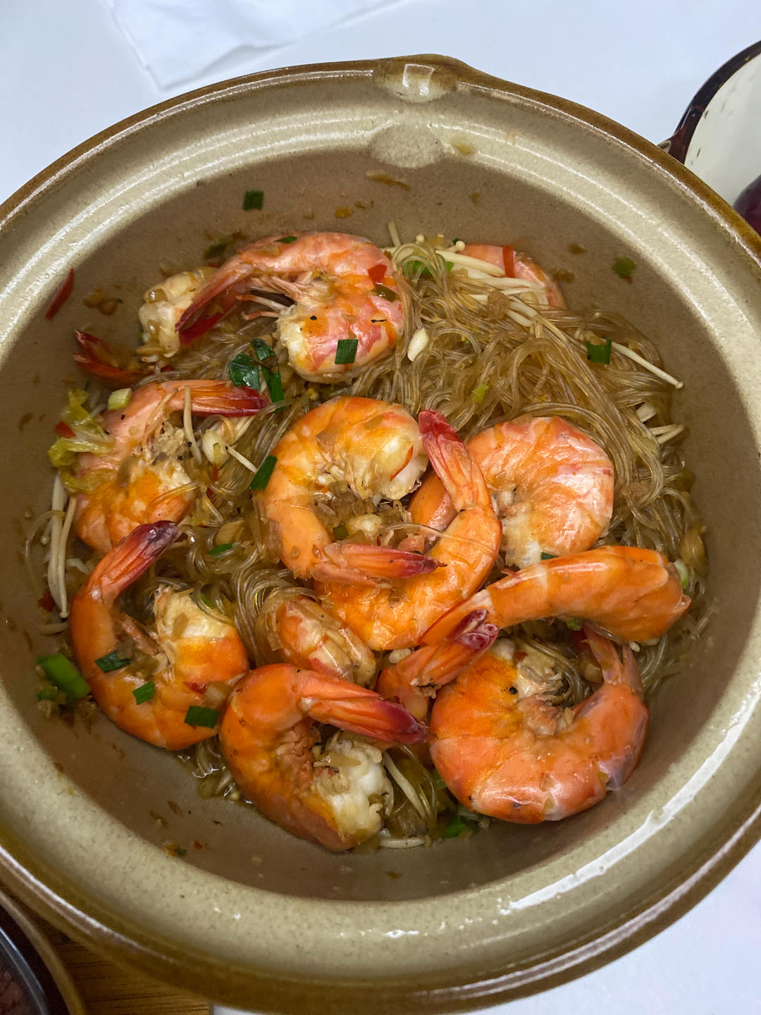 蒜蓉粉丝虾煲
