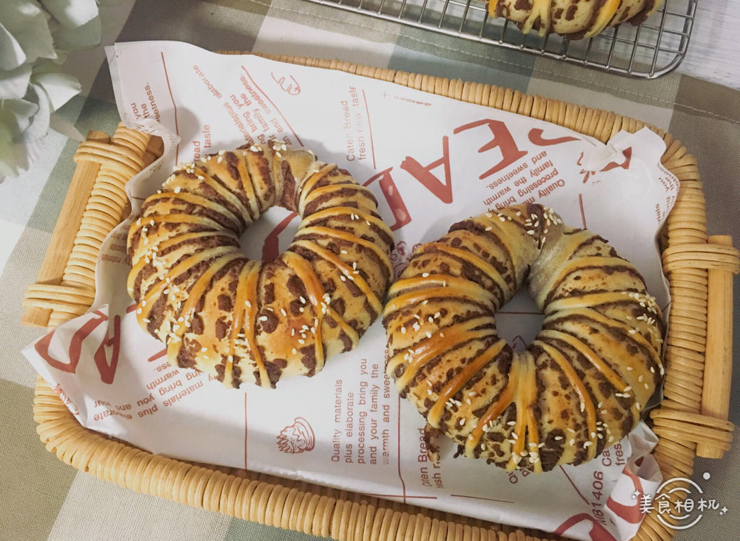 老式豆沙面包圈(只需一次发酵)