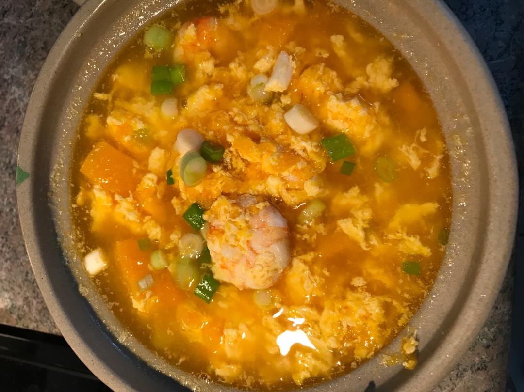 海鲜豆腐南瓜炖