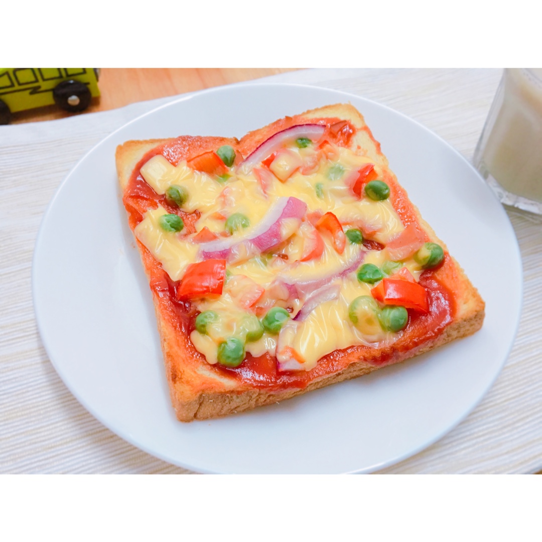 吐司培根小批萨